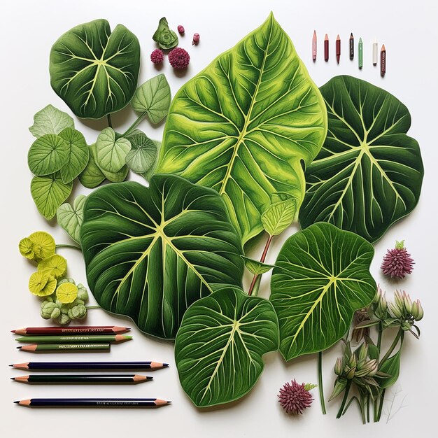 Foto una hermosa ilustración de las plantas