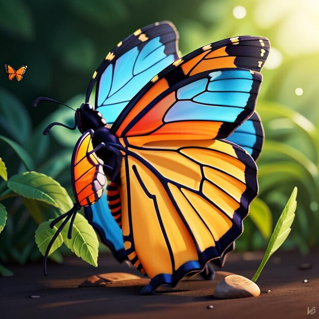una hermosa imagen de alas de mariposa