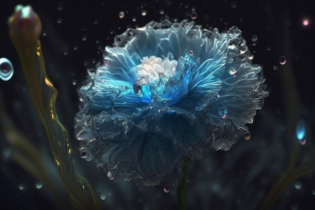 Hermosa imagen de flor de cristal Ai generativo