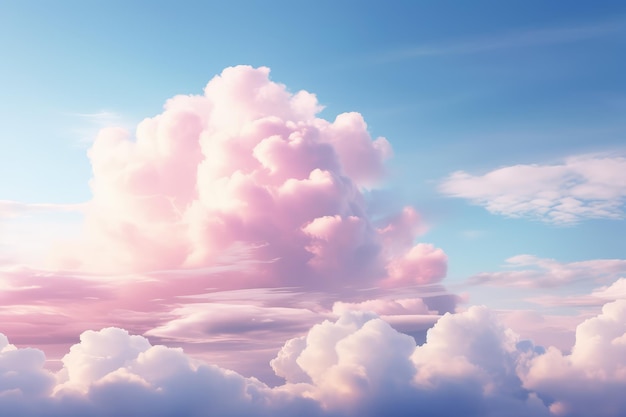Una hermosa imagen de fondo de un cielo azul romántico