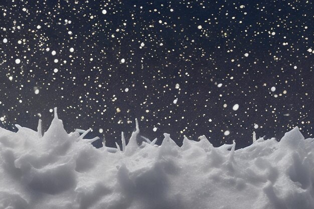 Foto hermosa imagen de fondo ultra ancha de una ligera nevada que cae sobre las nevadas