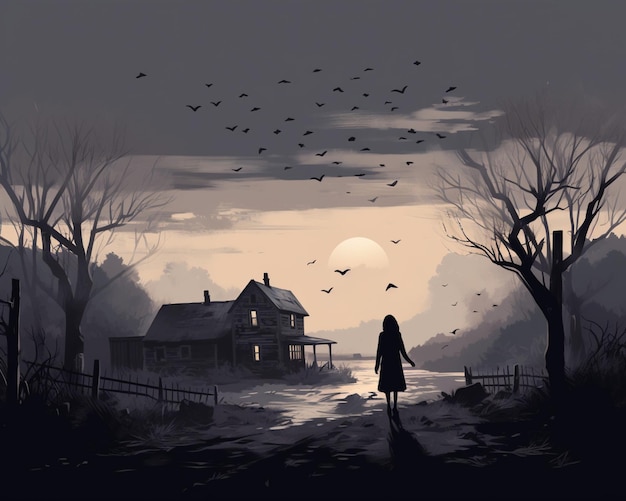 hermosa imagen de halloween casa embrujada