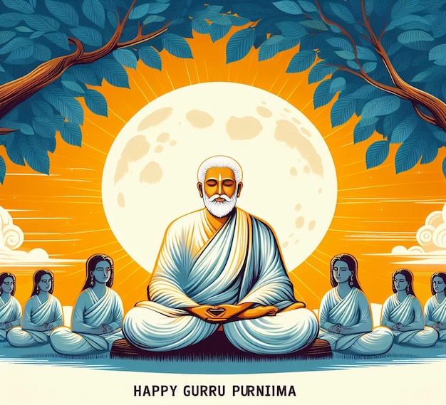Foto esta hermosa imagen está hecha para el festival de guru purnima