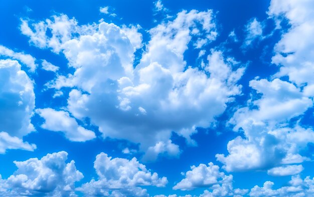 Una hermosa imagen de nubes blancas en el cielo azul