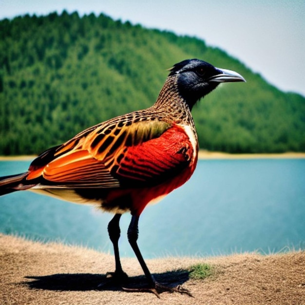 Una hermosa imagen de pájaro colorido