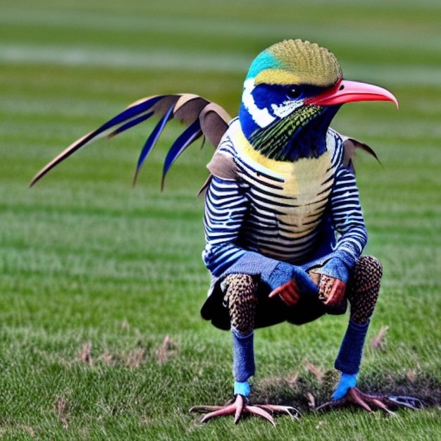 Una hermosa imagen de pájaro colorido