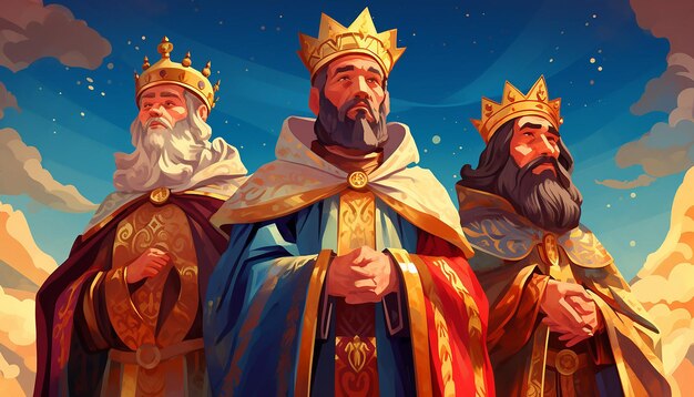 Foto hermosa imagen de los tres reyes