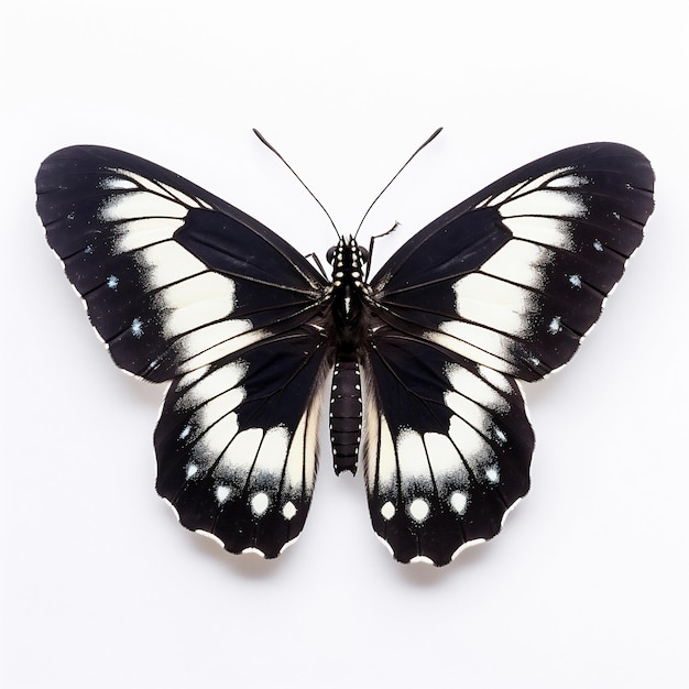 Hermosa mariposa en blanco