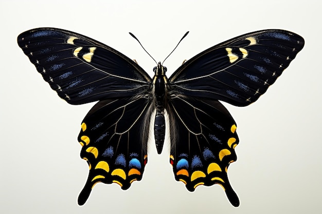 La hermosa mariposa de cola de golondrina negra
