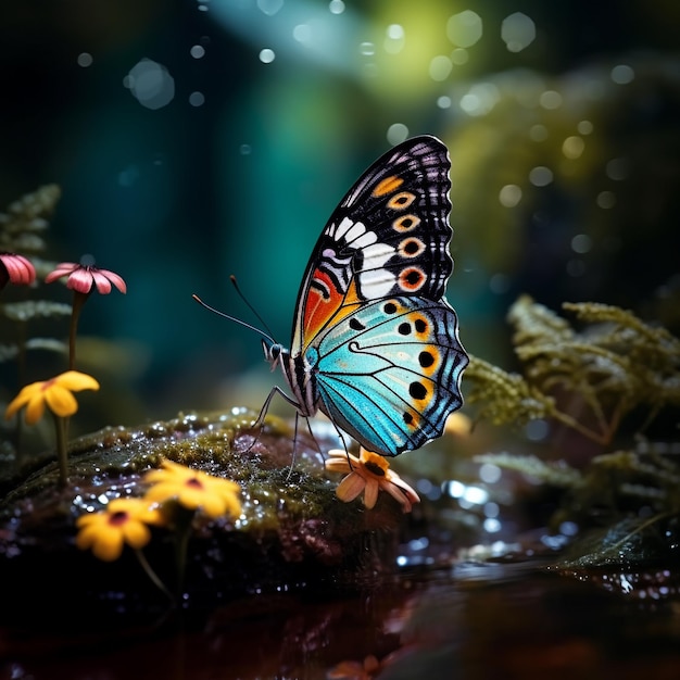 hermosa mariposa en la naturaleza