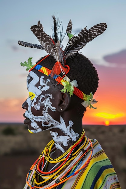 hermosa mujer africana impresionante retrato de una mujer elegante que muestra la belleza y la gracia de la etnia africana con encanto cautivador y encanto en cada mirada