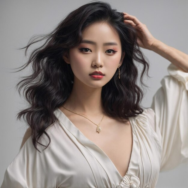 hermosa mujer asiática modelo de chica