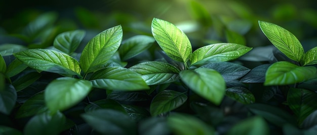 Una hermosa mujer asiática tiene un cuerpo joven con fondo verde de la naturaleza