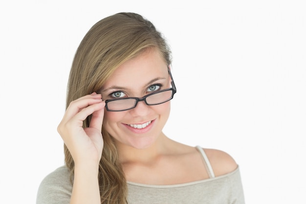 Hermosa mujer en gafas