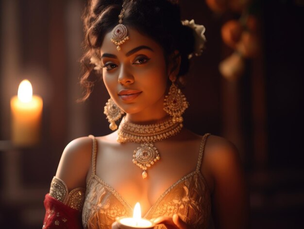Foto hermosa mujer india caliente en vestido tradicional