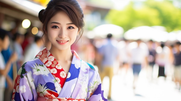 una hermosa mujer japonesa