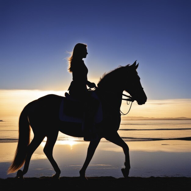 hermosa mujer joven en vestido negro con un caballo en el desierto hermosa joven en negro