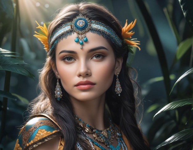 hermosa mujer tribal