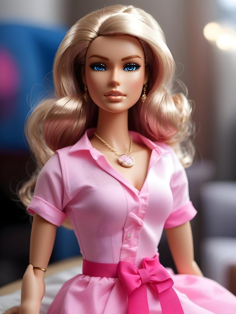 Hermosa muñeca Barbie con ropa de moda 3 Barbie de cuerpo completo con ojos azules y cabello facial