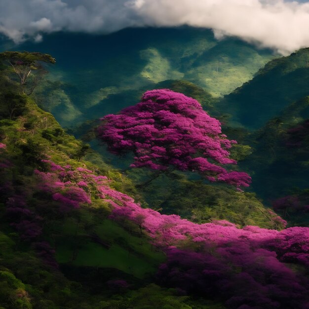 La hermosa naturaleza colombiana generada por Ai