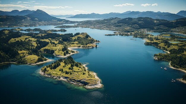 hermosa naturaleza y montañas foto