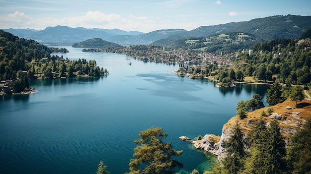 hermosa naturaleza y montañas foto