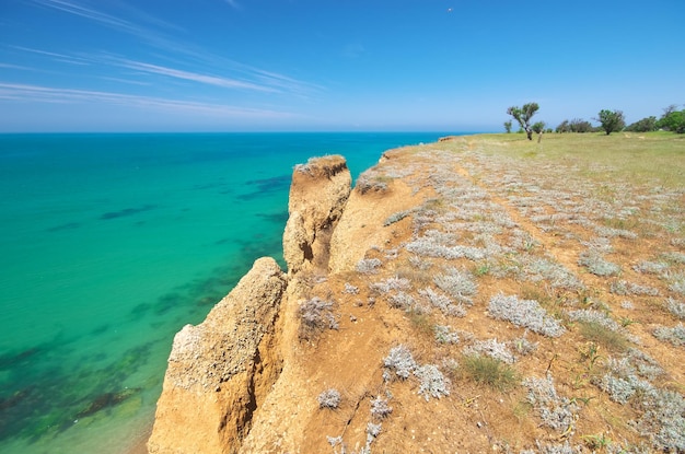 Hermosa naturaleza y paisaje marino