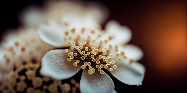 Hermosa naturaleza panorama BackgroundMacro Shot of Amazing Flowers Fantasy Floral Art AI generado