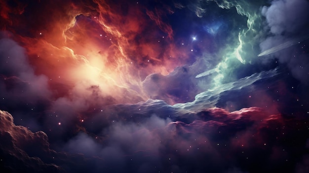 Hermosa nebulosa en el espacio