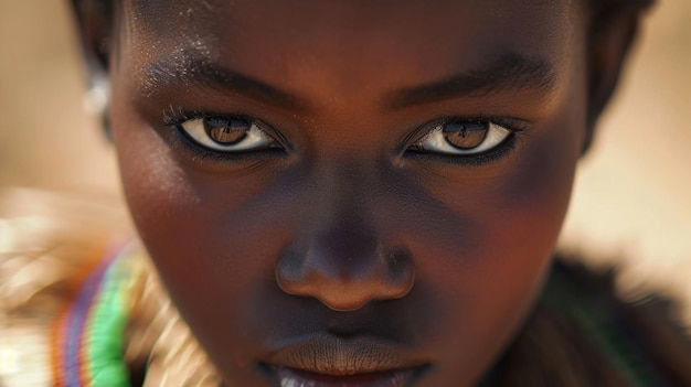 hermosa niña africana retrato generativo ai