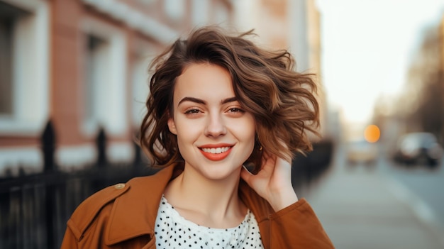 Hermosa niña sonriente