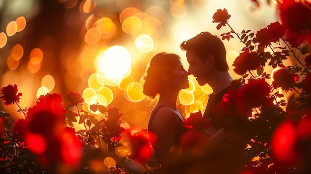 La hermosa novia y el novio durante una ceremonia de boda al aire libre en una playa del océano al atardecer