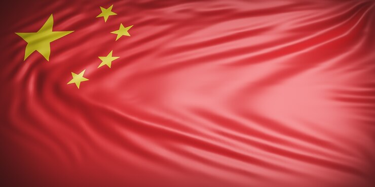 Hermosa ola de bandera de China