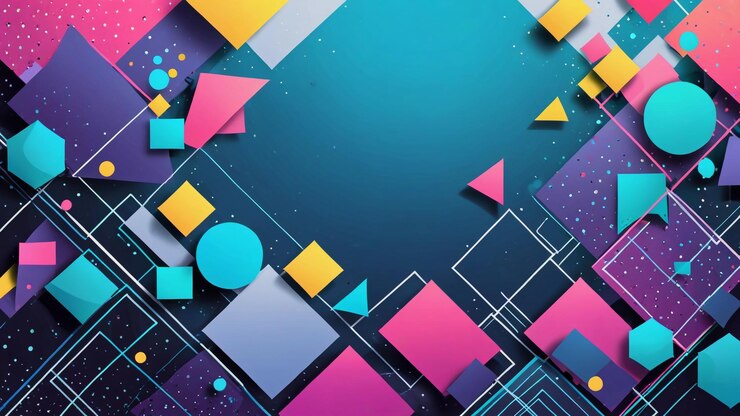 hermosa y pacífica geometría de fondo del estandarte