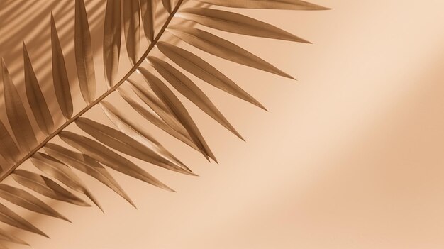 Hermosa pancarta abstracta con hojas de palma verde sombra beige sobre fondo blanco Concepto de hoja natural Fondo natural verde Textura de hoja de palmera Concepto de verano Patrón floral abstracto