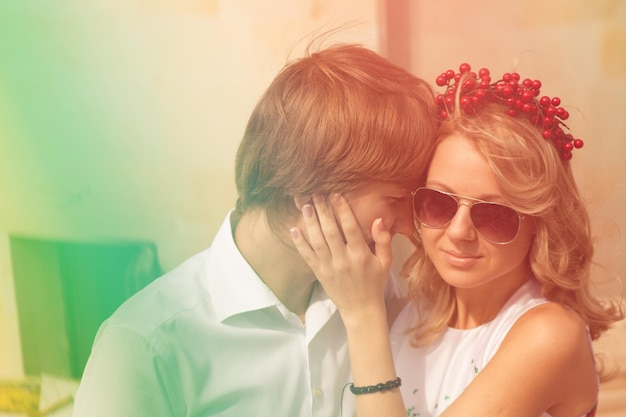 Hermosa pareja de boda