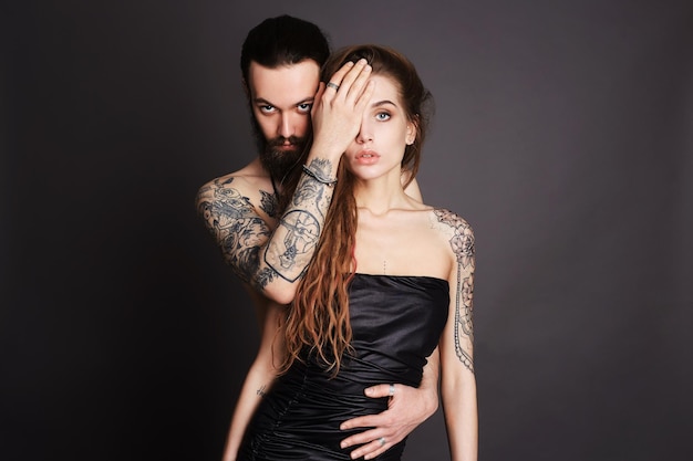 Hermosa pareja de moda Tatuaje