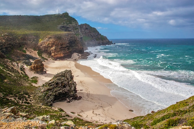 Hermosa playa de Dias y naturaleza, Cabo de Buena Esperanza, Sudáfrica