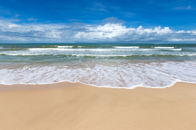 Foto hermosa playa y mar tropical