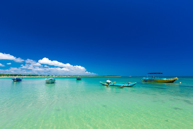 Hermosa playa y mar tropical