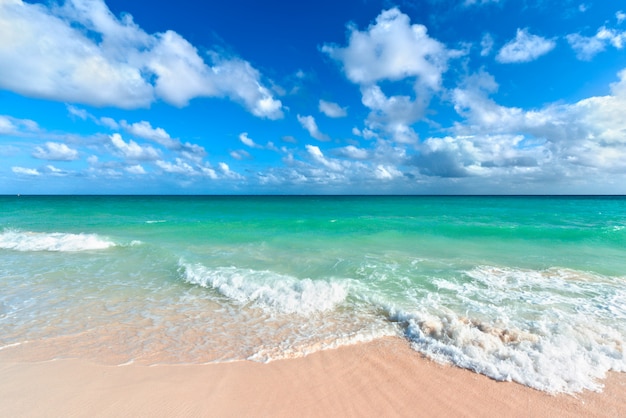 Hermosa playa y mar