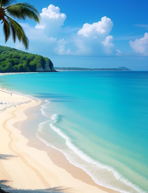 Una hermosa playa de mar