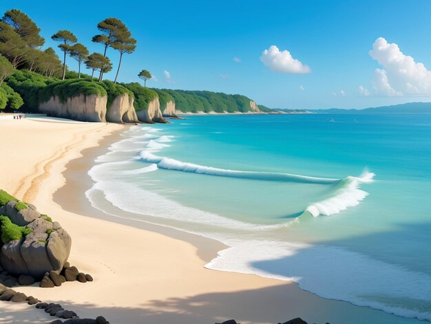 Una hermosa playa de mar