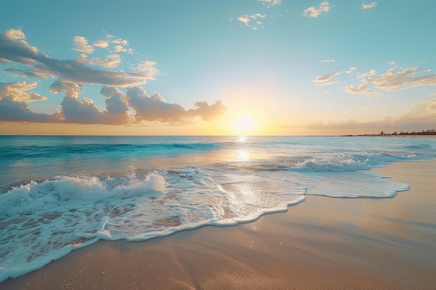 hermosa playa de océano turquesa tropical fotografía profesional