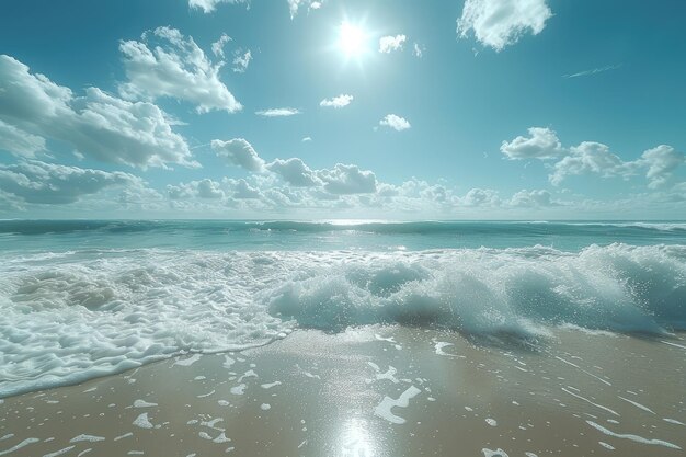 hermosa playa de océano turquesa tropical fotografía profesional