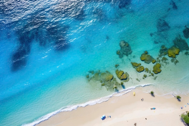 Hermosa playa paradisíaca con aguas cristalinas y arena suave.