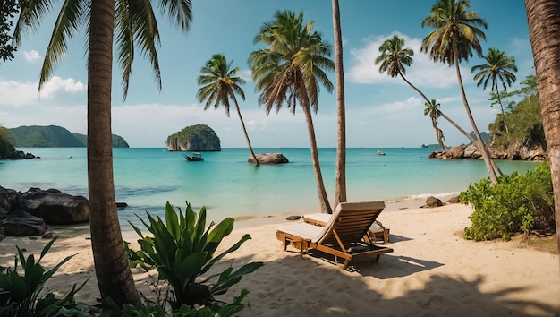 Foto hermosa playa en tailandia