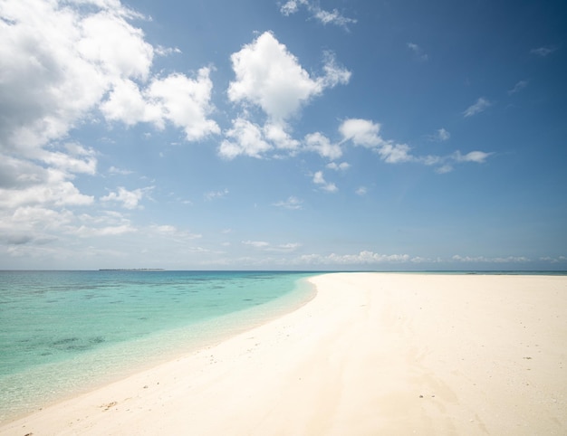 Hermosa playa tropical de arena blanca y mar