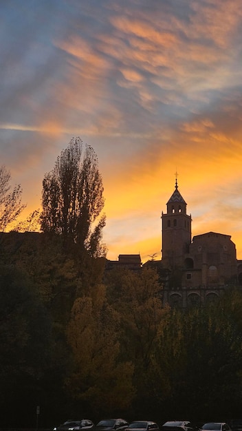 La hermosa puesta de sol en Albarracín