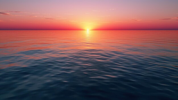 Foto hermosa puesta de sol de la hora dorada en el mar